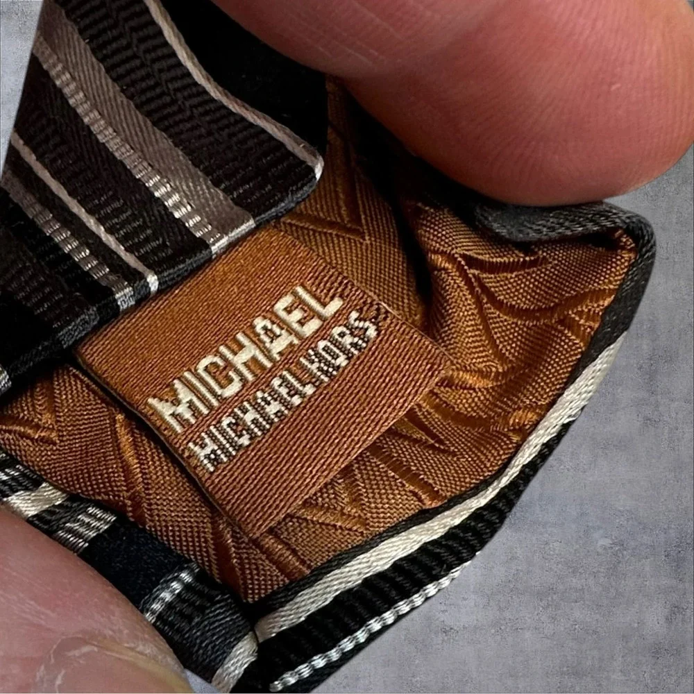 Michael Kors Necktie Lot‎ Mens OS Blue/Striped/Orange 3 Piece Silk Mixed Lot Set
